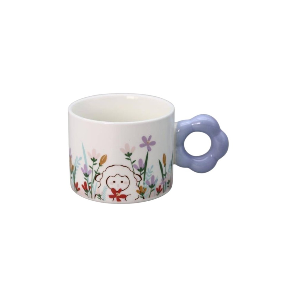 Кружка керамическая "Flower meadows", 380 мл., фиолетовый