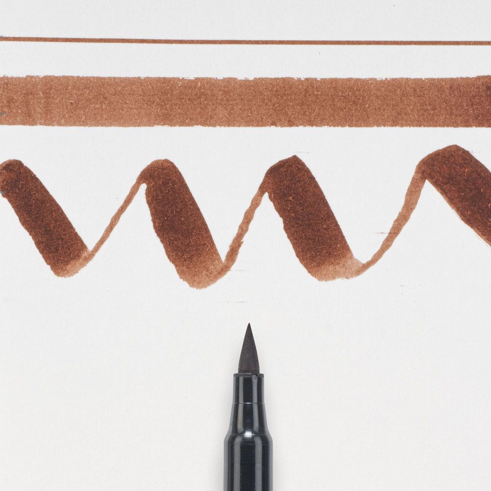 Маркер акварельный "Koi Color Brush", коричневый