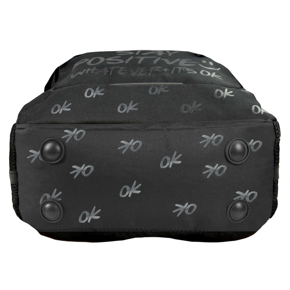 Рюкзак школьный "Будь на позитиве", чёрный - 5