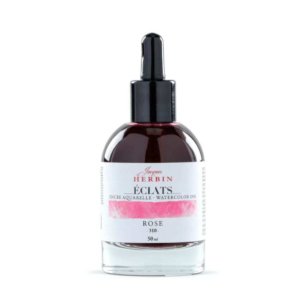 Чернила акварельные "Herbin. Eclats", розовый, 50 мл.