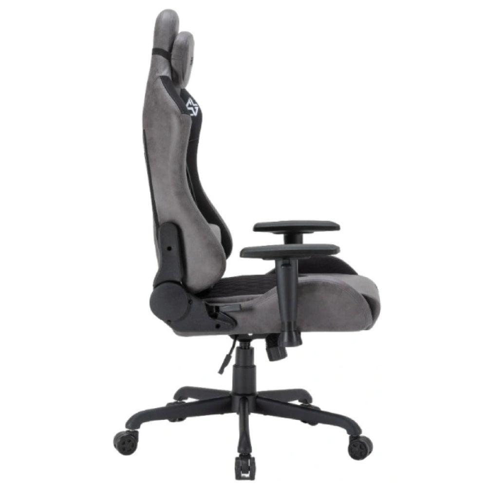 Кресло игровое BRAVE WS-3 Lynx Grey, иск.замша, серый