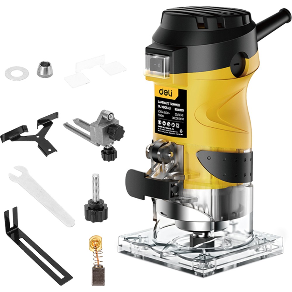 Фрезер кромочный Deli "XB06-E1", 550 Вт, 6 мм, коробка