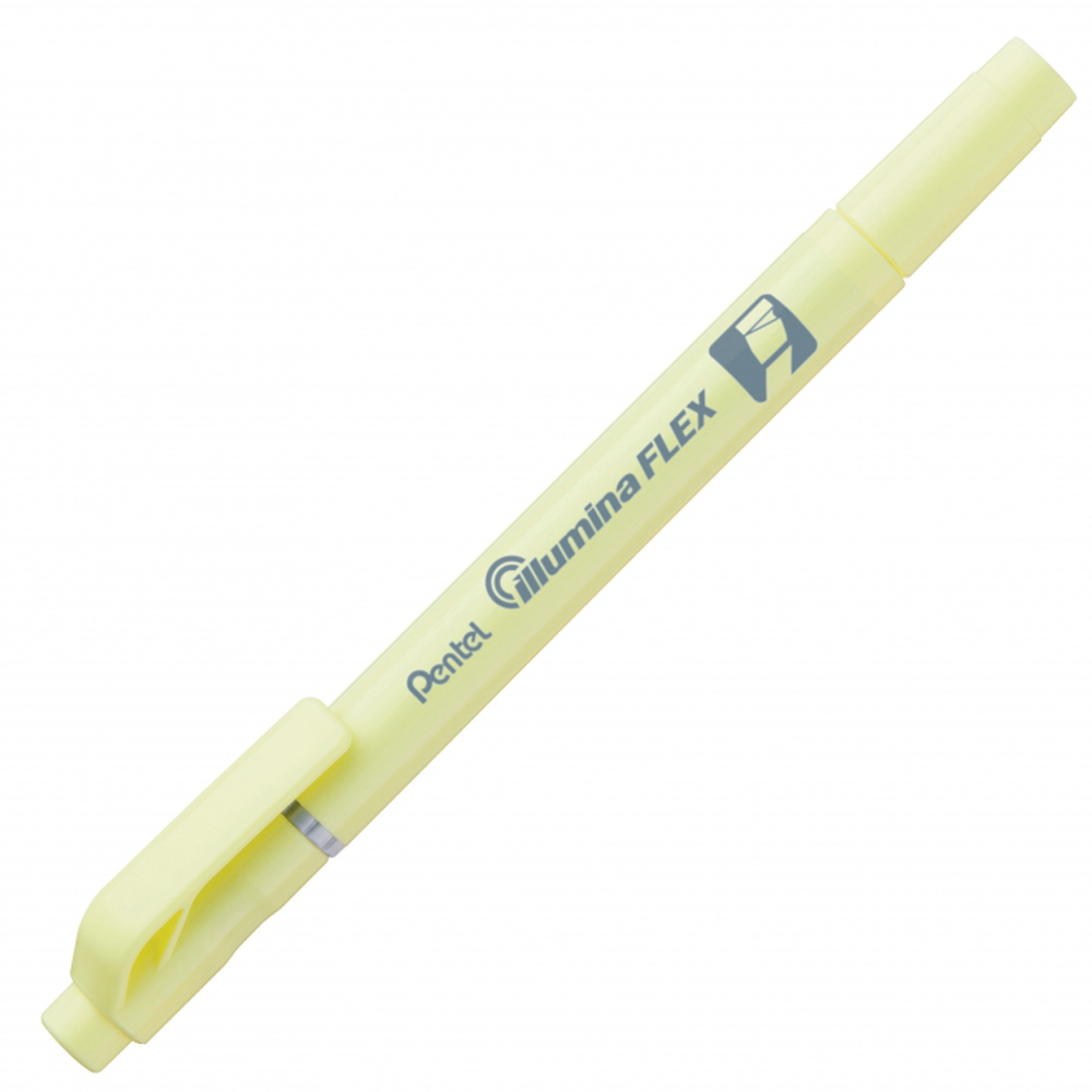 Маркер текстовый двусторонний «Pentel Illumina flex», пастельный, желтый - 2