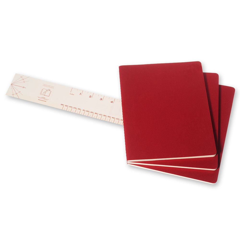 Блокнот "Cahier Journal Xlarge", А4, 190x250 мм, 60 л, 3 шт, клюквенный - 3