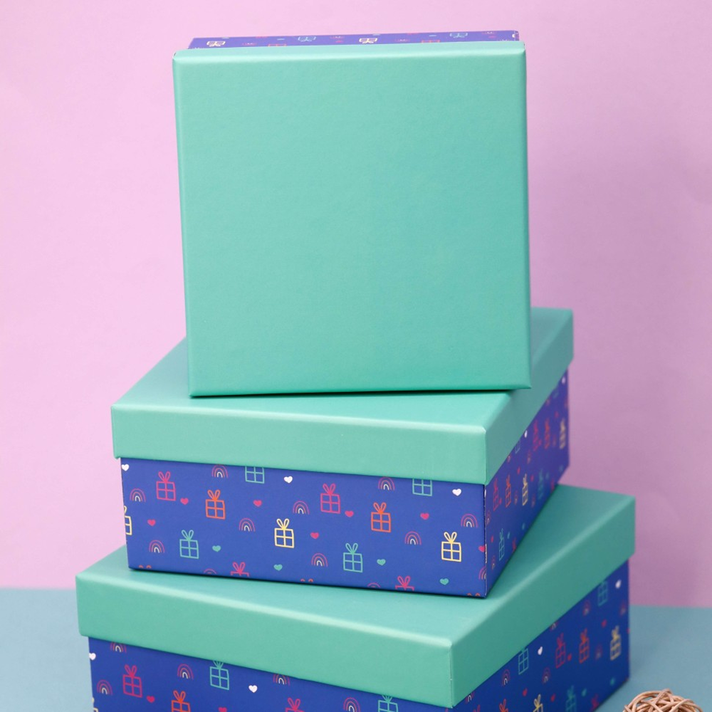 Коробка подарочная "Gift", 19х19х9.5 см, картон - 5