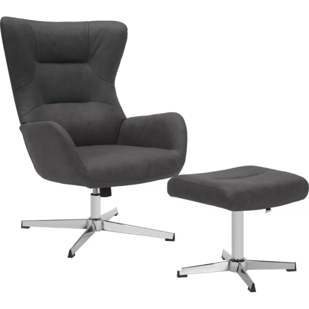 Кресло мягкое EVERPROF Apple, ткань, темно-серый