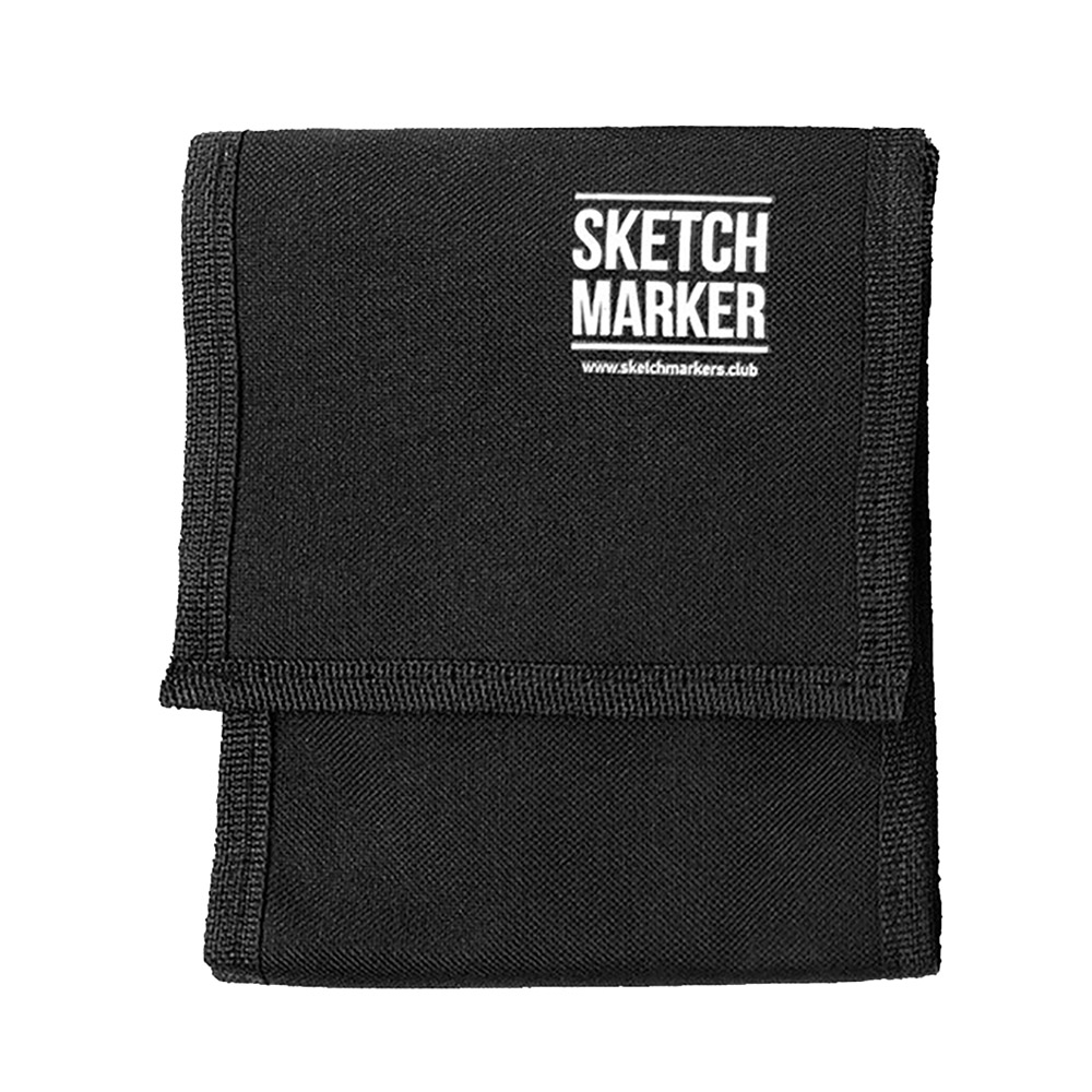 Пенал для маркеров "Sketchmarker", на 12 шт, 15.6x7.5x6 см, черный