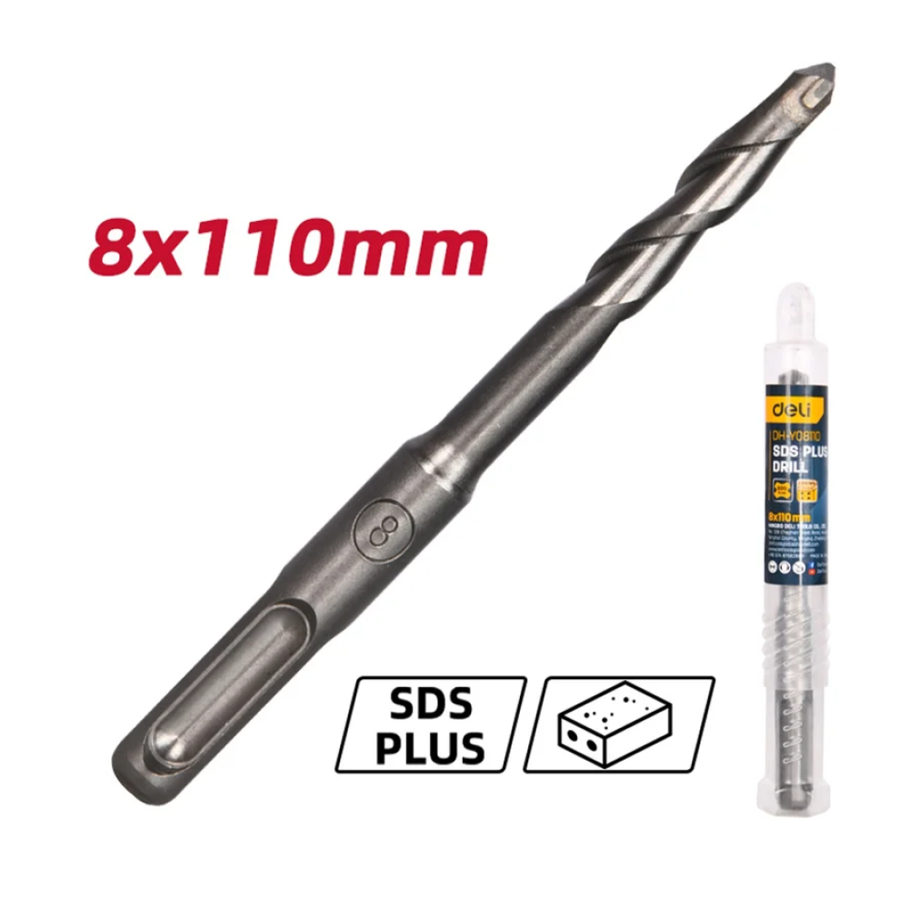 Бур по бетону Deli YS EDH-Y08110, 8 x 110 мм, SDS-PLUS
