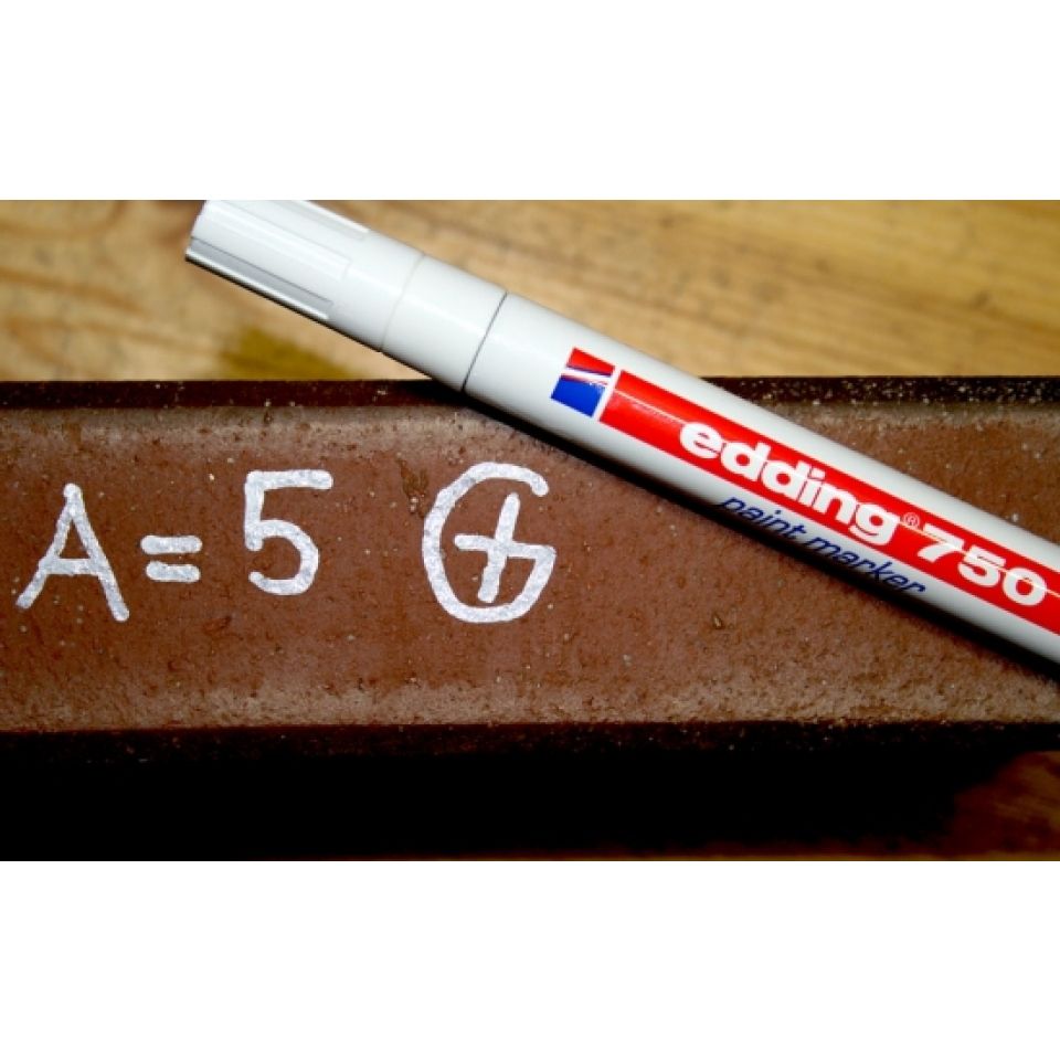 Маркер перманентный на нитрокраске Edding "750", золотистый - 8