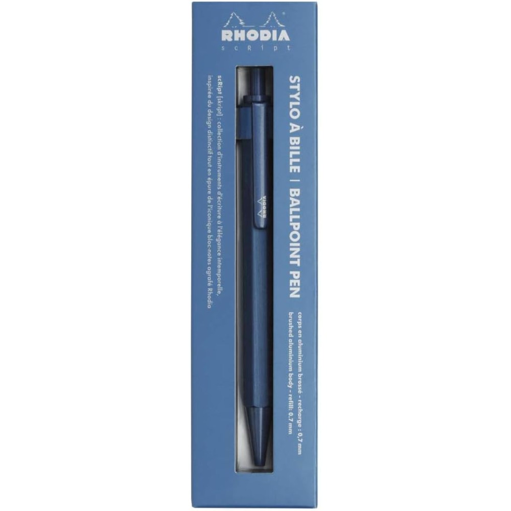 Ручка шариковая автоматическая "scRipt", 0.7 мм, глубокий синий, стерж. черный - 2