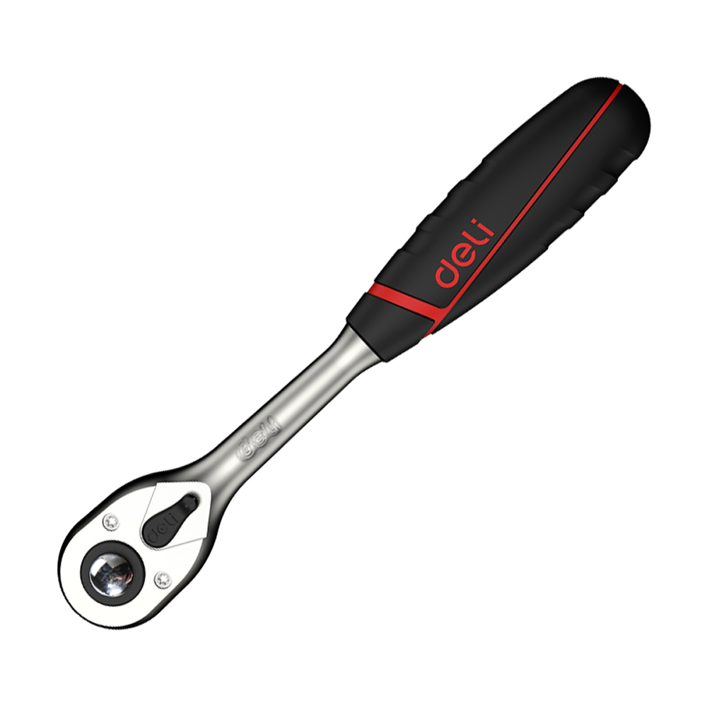 Ключ-трещотка Deli RS EDQ41802, 1/4", 150 мм, 72 зуба