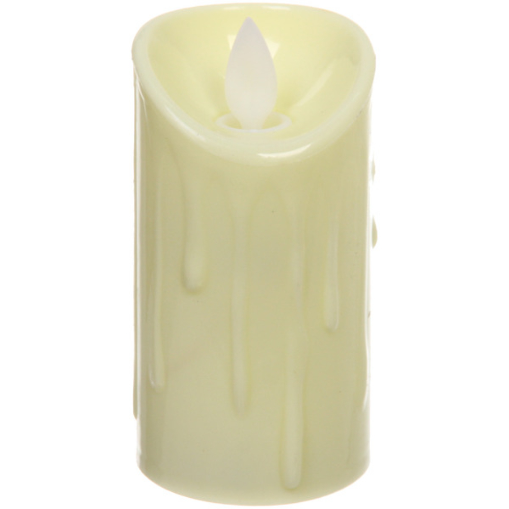 Свеча декоративная "Свеча - Капли воска", 50x90 мм, с подсветкой