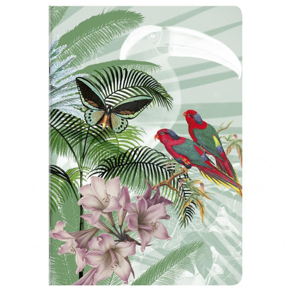 Блокнот "Jungle harmony", А4, 48 листов, линейка, ассорти