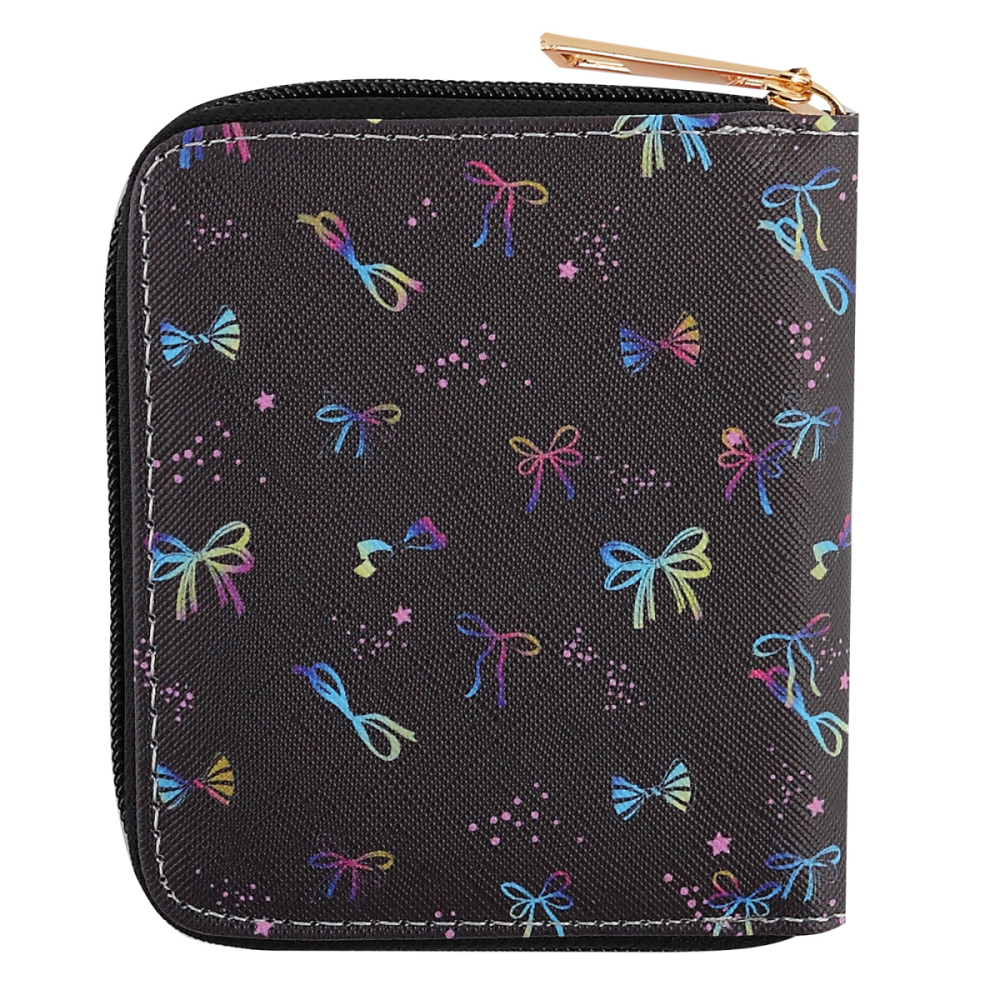 Кошелек "Bow style", 12х10 см, кожзам, черный