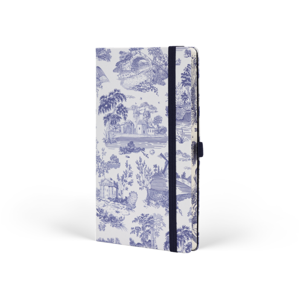 Блокнот "Landscapes marine blue", А5, 96 листов, на резинке, фиолетовый