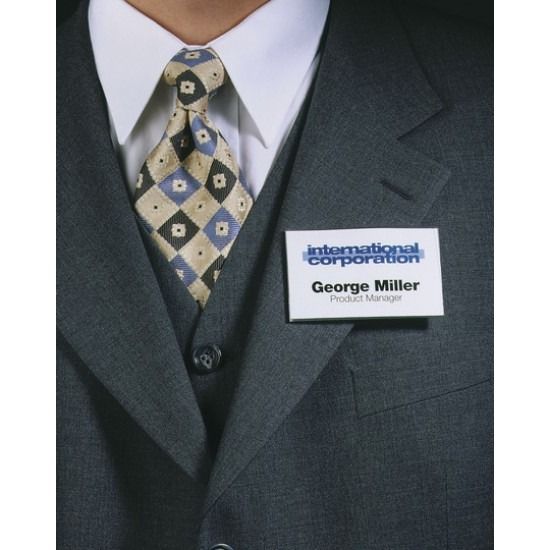 Бейдж с магнитной застежкой, 54x90 мм, прозрачный - 2