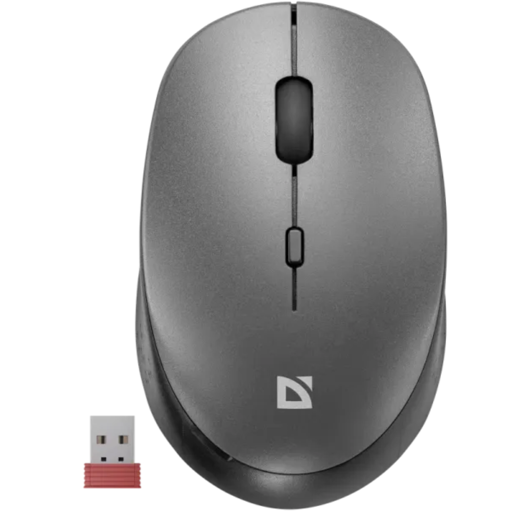 Мышь DEFENDER "Auris MB-027", беспроводная, серый, 800-1600 dpi