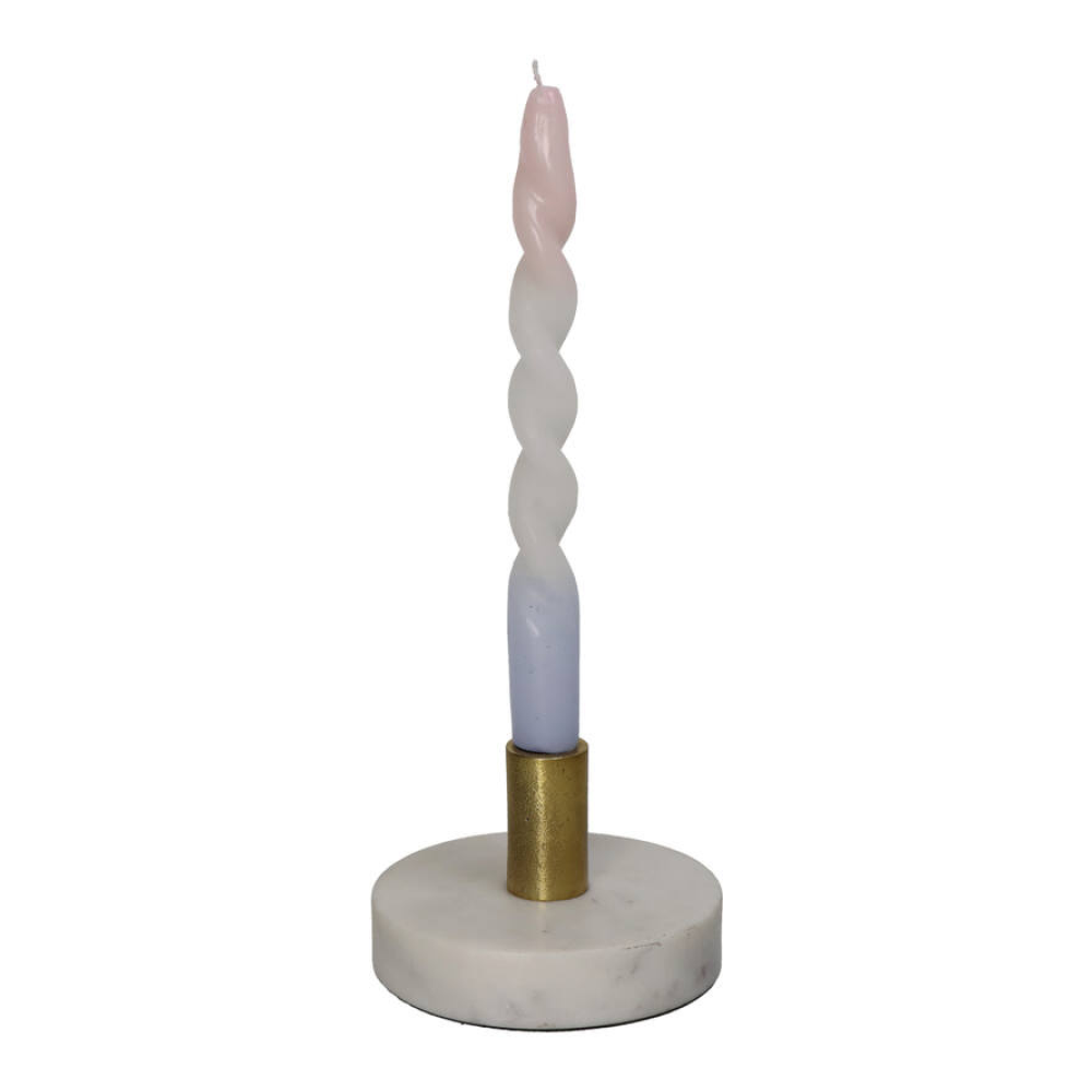 Набор столовых свечей "Twisted Candle", 4шт/уп., светло-розовый, белый