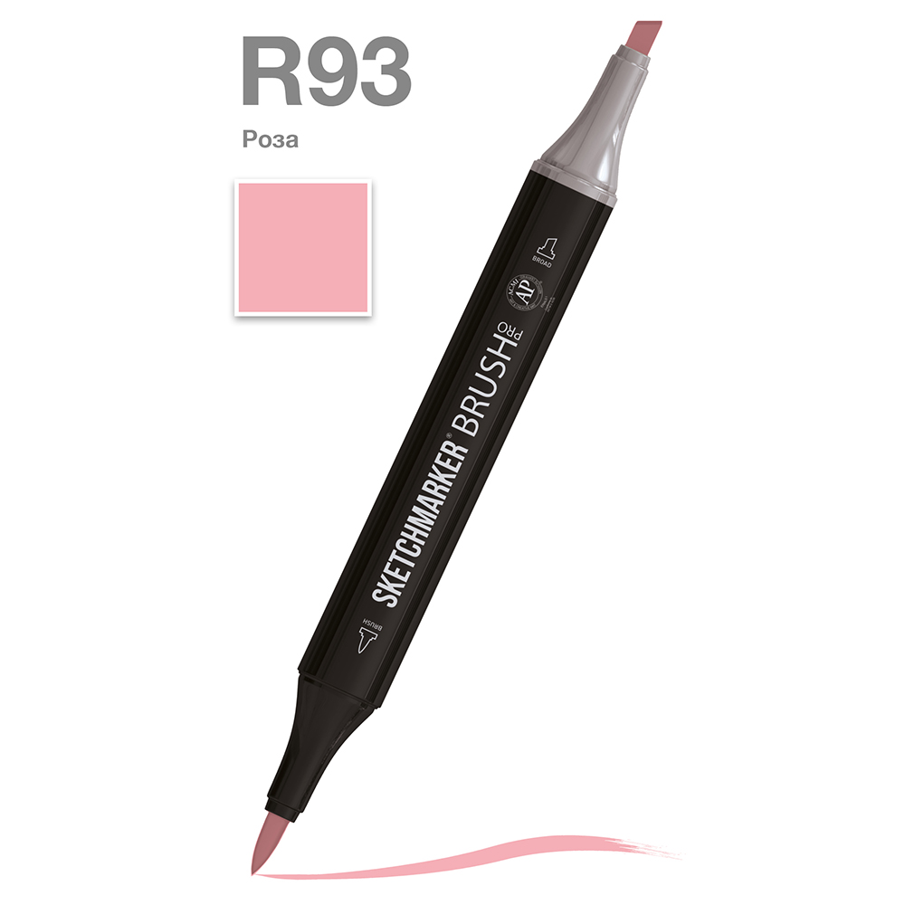 Маркер перманентный двусторонний "Sketchmarker Brush", R93 роза