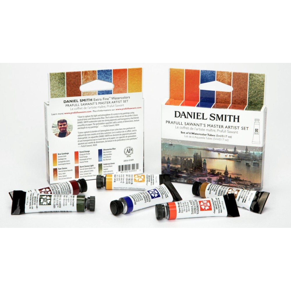 Краски акварельные Daniel Smith "Prafull Sawant Master Artist Set", 6 цветов, тубы - 4 Краски акварельные Daniel Smith "Prafull Sawant Master Artist Set", 6 цветов, тубы - 4