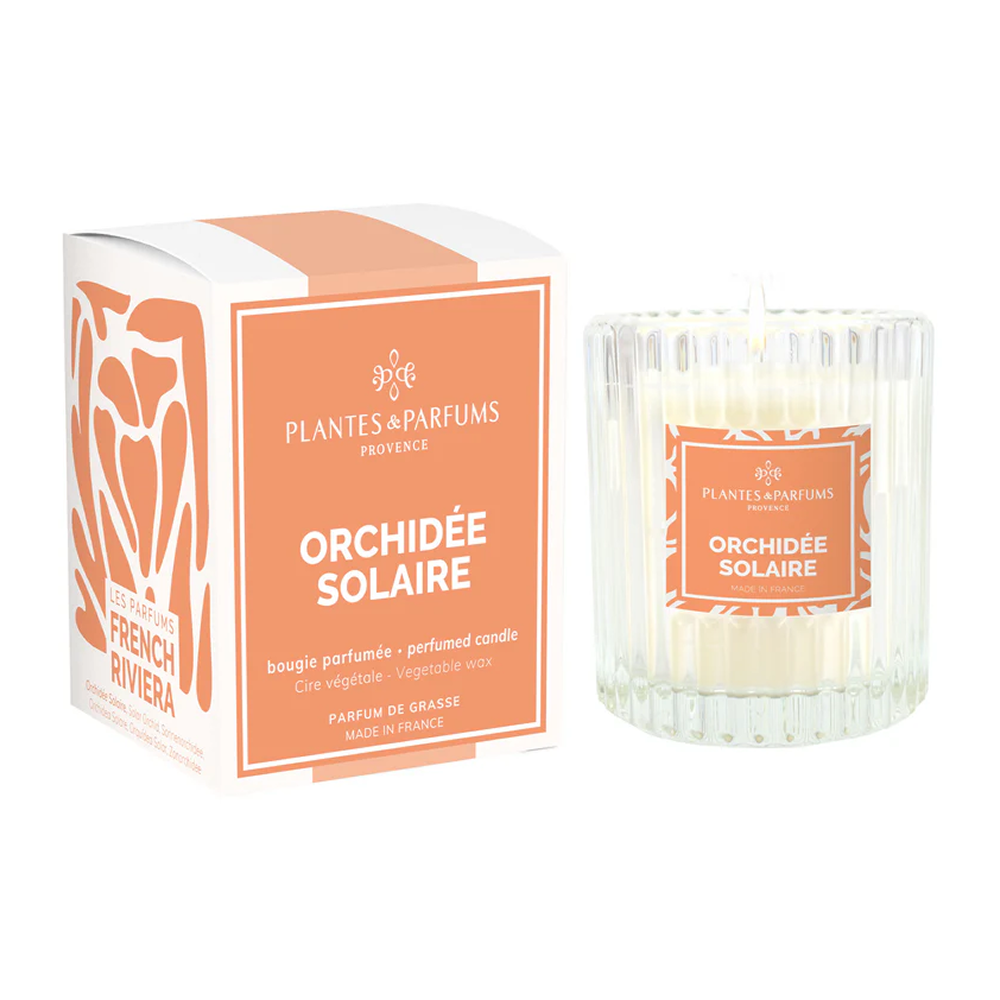 Свеча ароматическая PLANTES&PARFUMS "Orchidée Solaire", 180 гр., подарочная упаковка