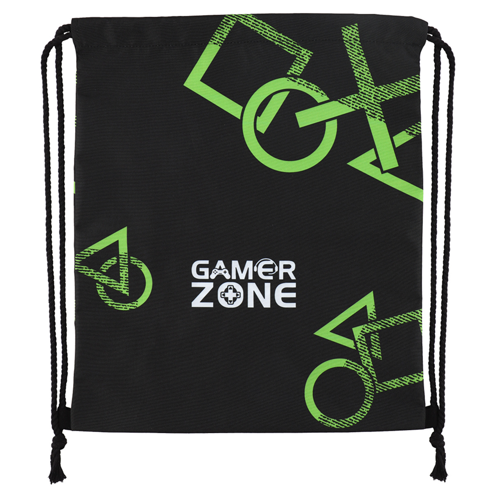 Мешок для обуви "Gamer zone", черный, зеленый