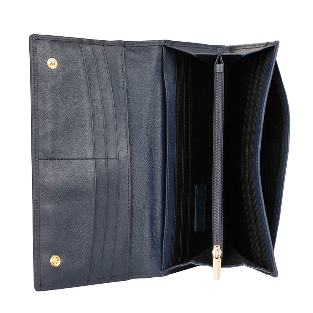 Кошелек "Monaco Navy", кожа, темно-синий - 3