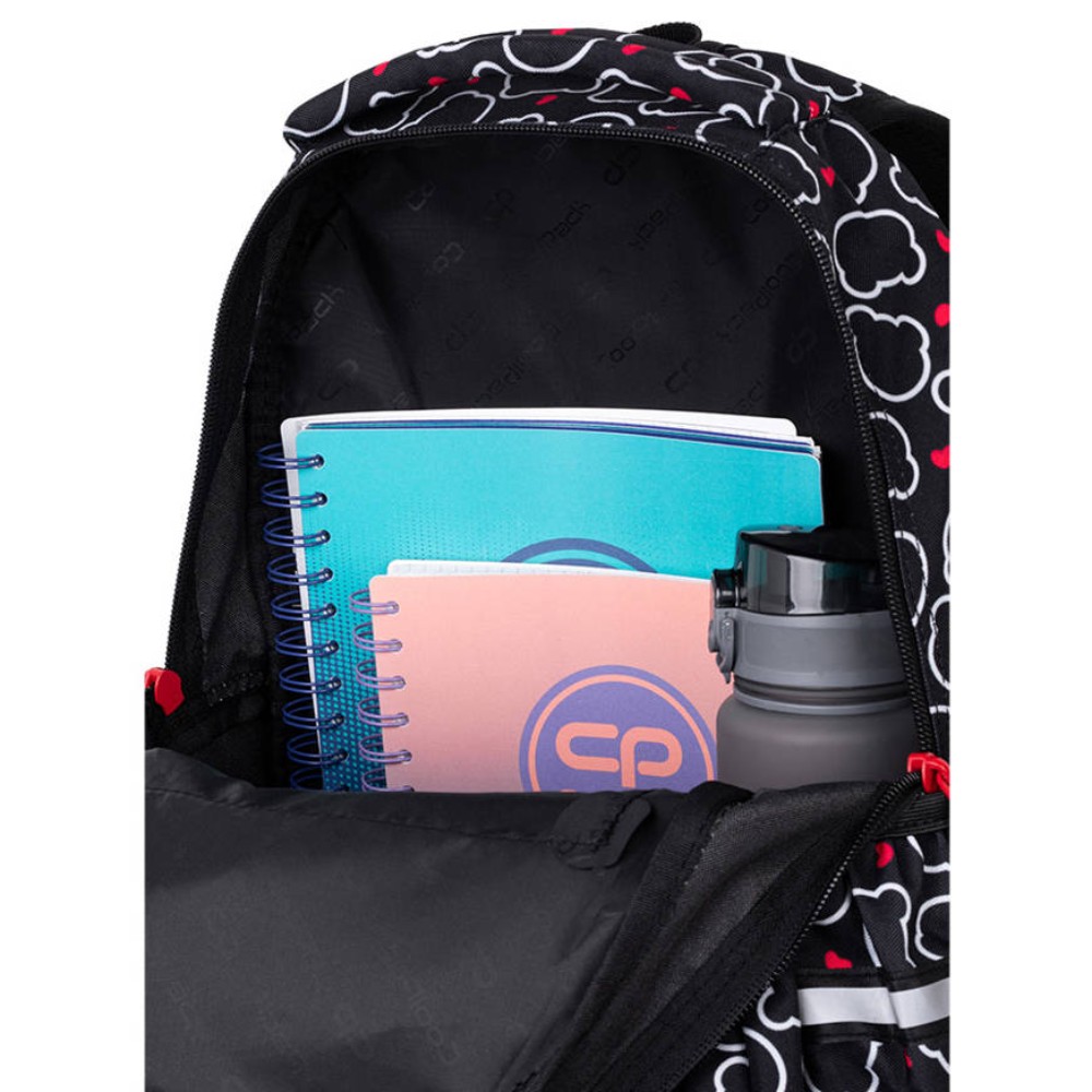 Рюкзак школьный CoolPack "Bear", S, черный, белый - 6
