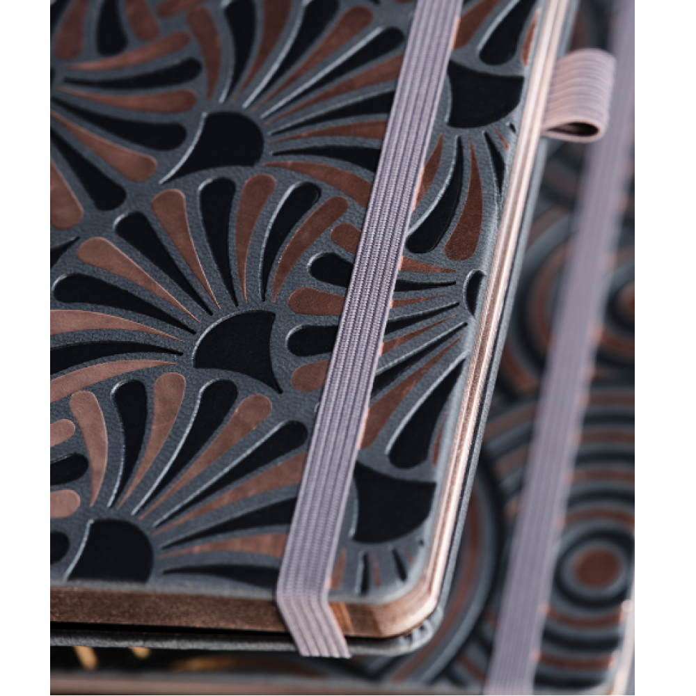 Еженедельник датированный "Rose lilly", А6, 160 страниц, черный, бронзовый, 2026 - 5