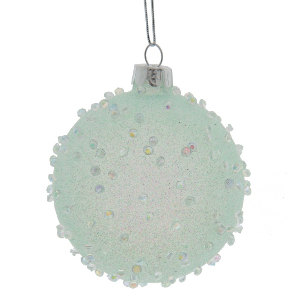 Шар елочный "Шар №2", 8 см, мятный