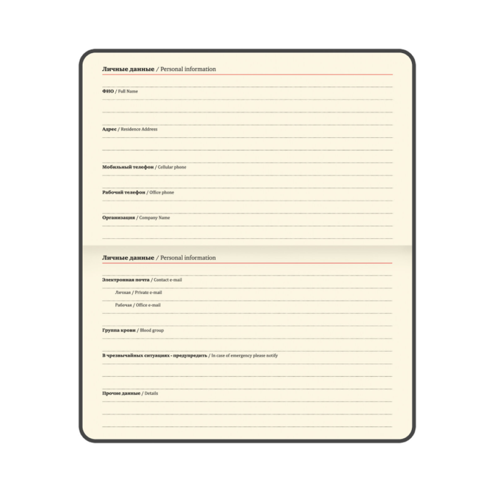 Еженедельник датированный "Augustus", А6, черный, 2026 - 7