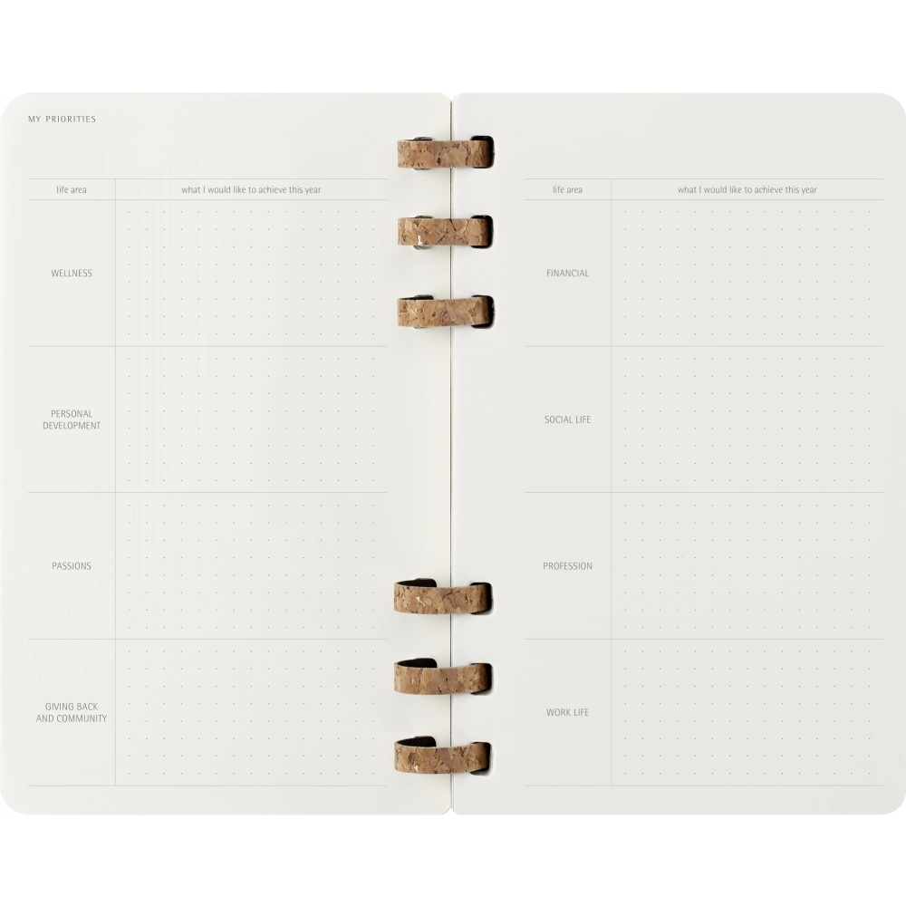 Еженедельник датированный "Spiral large", 130х210 мм, 200 страниц, черный, 2026 - 6