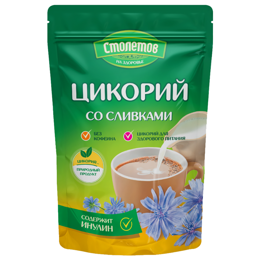 Цикорий "Столетов" со сливками, растворимый, 100 г