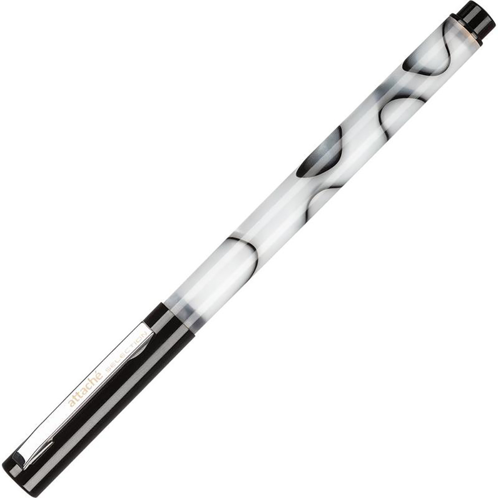 Ручка гелевая "Marble", 0,4 мм, серый, стерж. синий