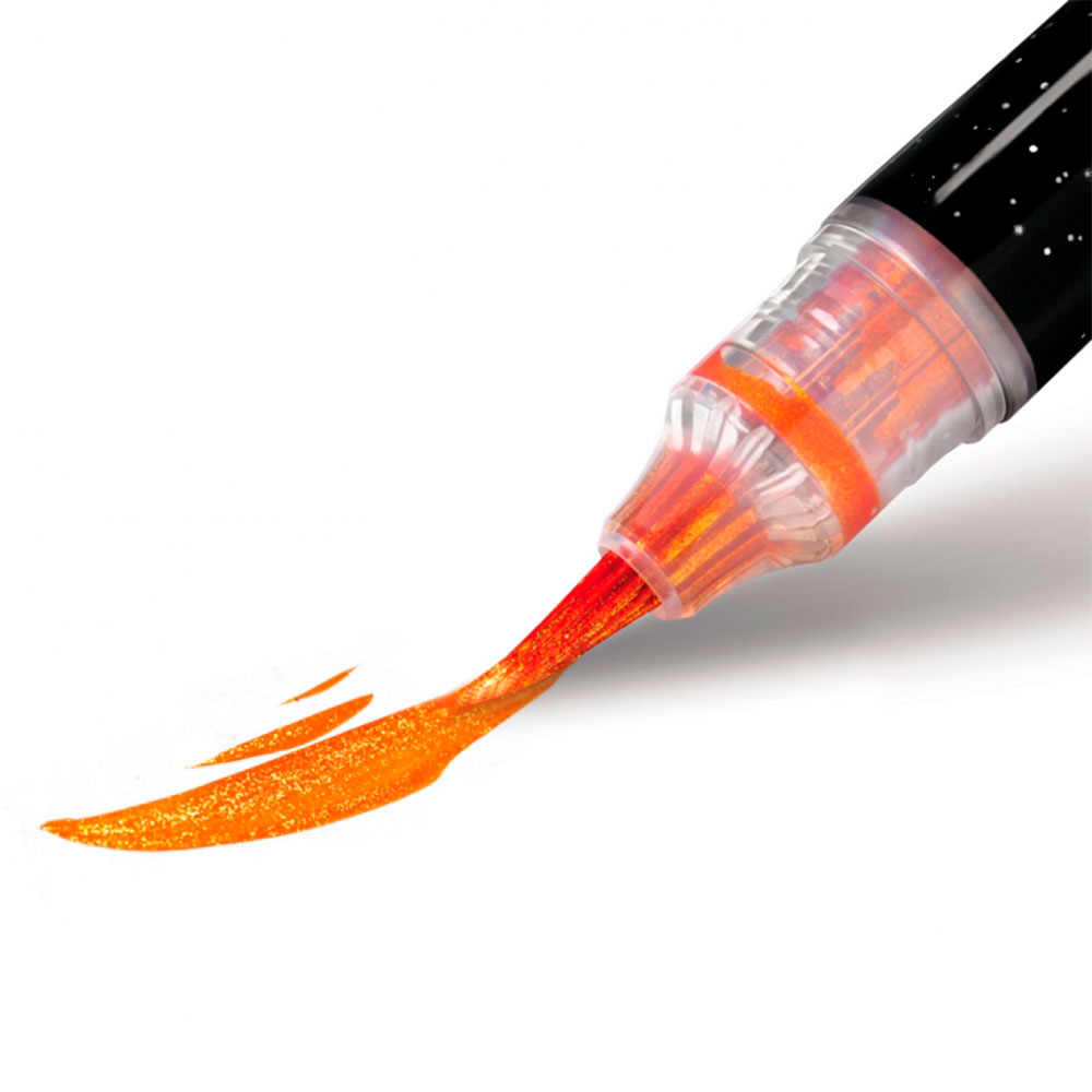 Маркер-кисть "Dual Metallic Brush" оранжевый металлик