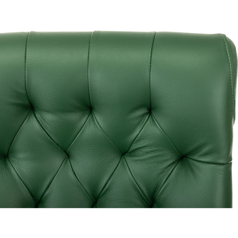 Кресло Бюрократ T-9928WALNUT-CF, натуральная  кожа, зеленый, каркас дерево  - 10