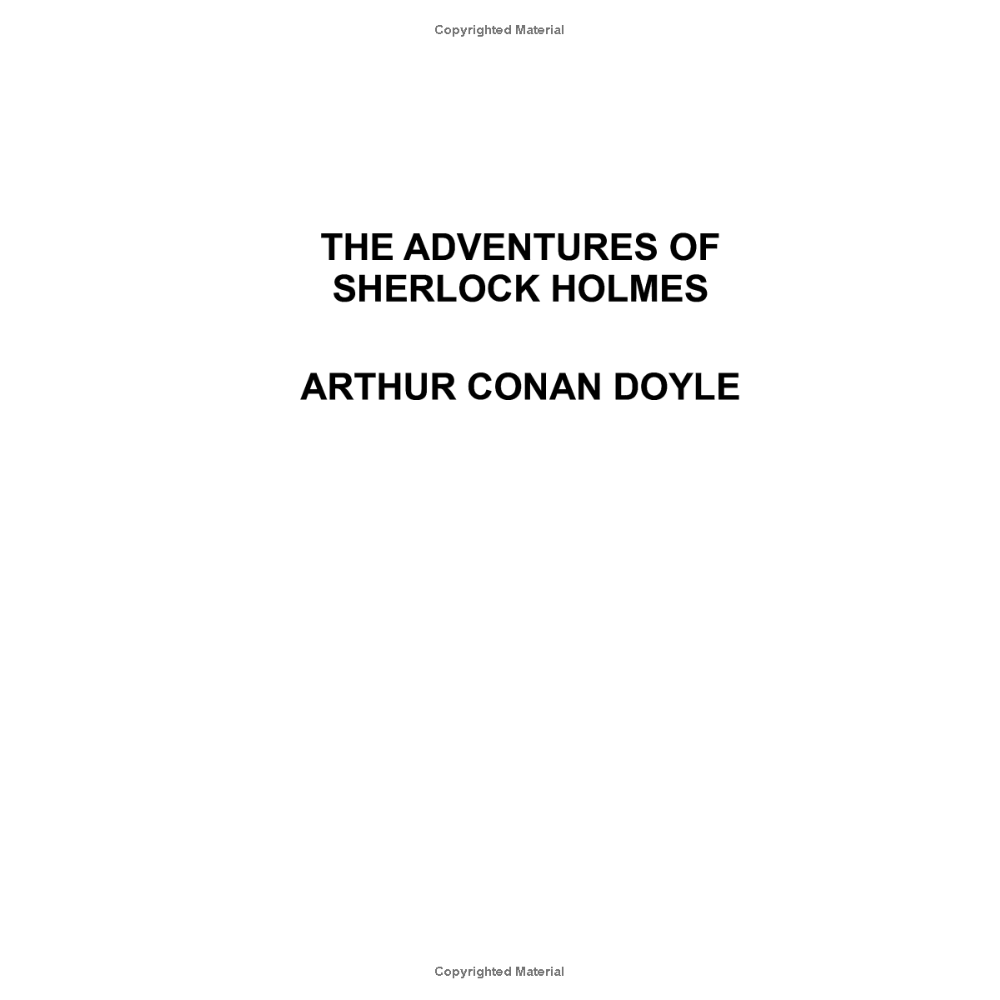 Книга на английском языке "The Adventures of Sherlock Holmes", Arthur Conan Doyle
