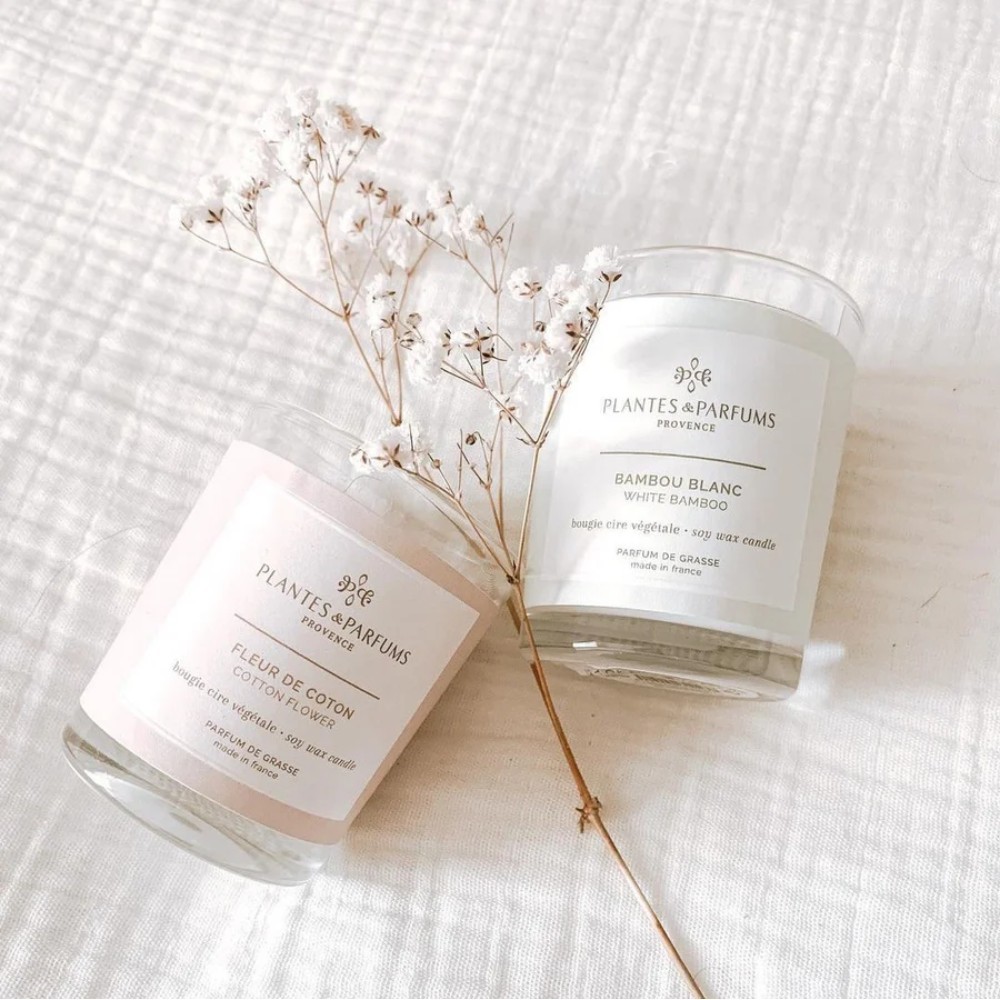 Свеча ароматическая PLANTS&PARFUMS "Cotton Flower", 180 гр., подарочная упаковка - 6