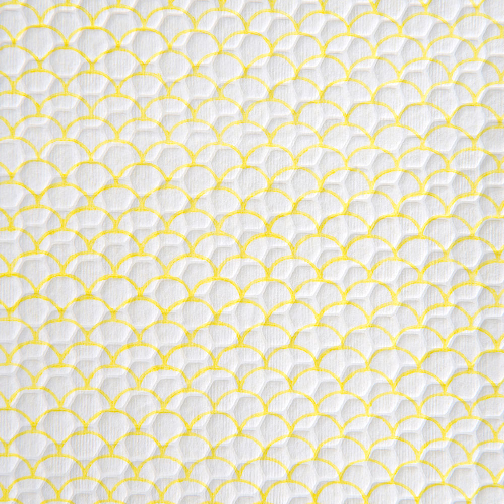 Салфетка из целлюлозы "Celina clean fish print", 24.5x42 см, 150 шт/упак, желтый - 3