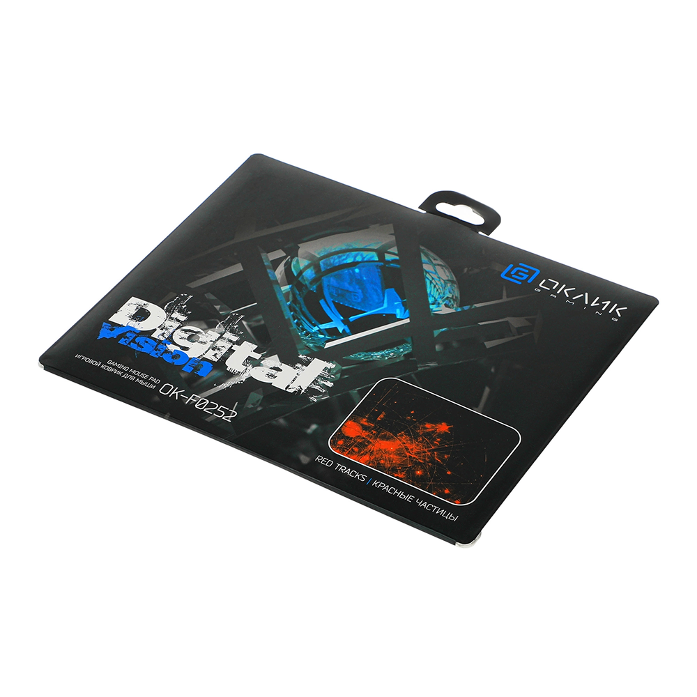 Коврик для мыши Oklick OK-F0252, черный с красными частицами  - 4