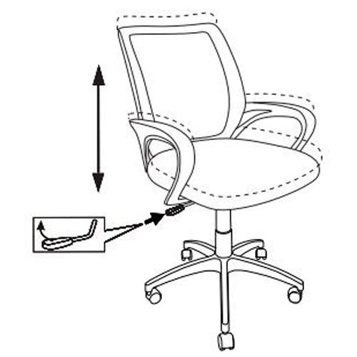 Кресло Бюрократ "CH-W695NLT", сетка, ткань, пластик, салатовый - 6