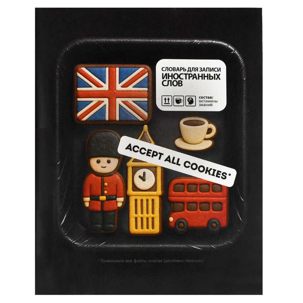 Тетрадь для записи иностранных слов  "Фразы с характером", А5, 48 листов, черный