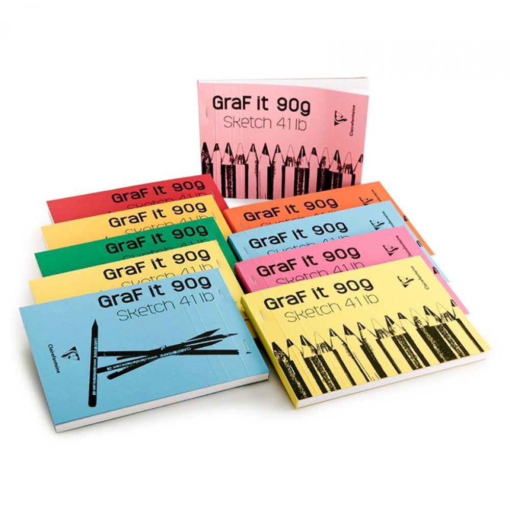 Скетчбук "Graf It", А3, 90 г/м2, 80 листов, ассорти