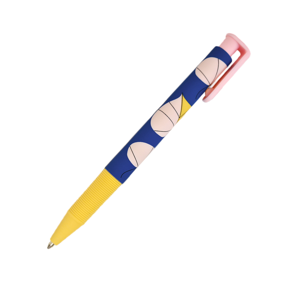 Ручка шариковая автоматическая "Simple", 0.7 мм, желтый, стерж. синий