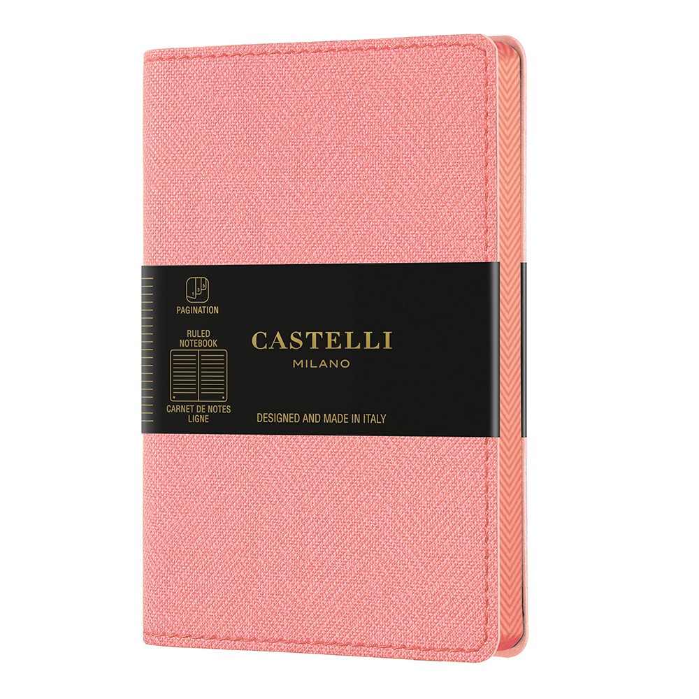 Блокнот Castelli Milano "Harris Petal Rose", A6, 96 листов, линованный, розовый