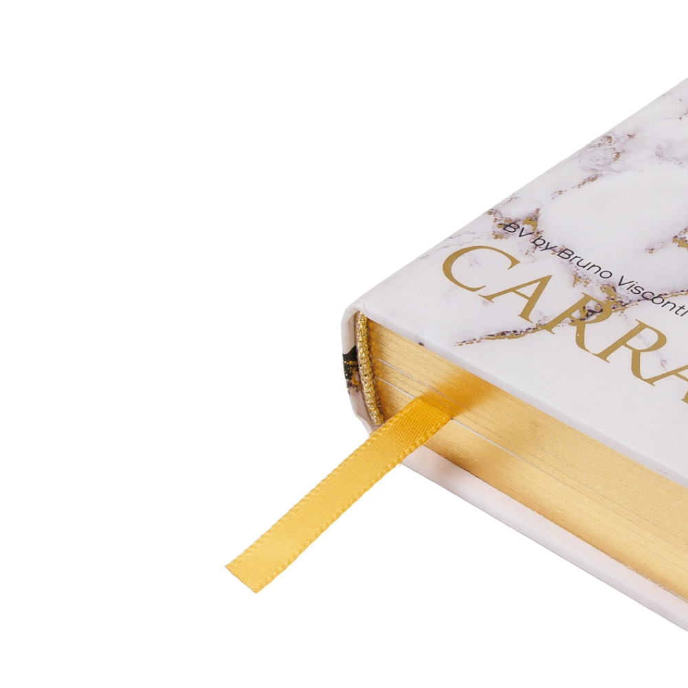 Ежедневник недатированный "Carrara", А7, 416 страниц, белый, золотой