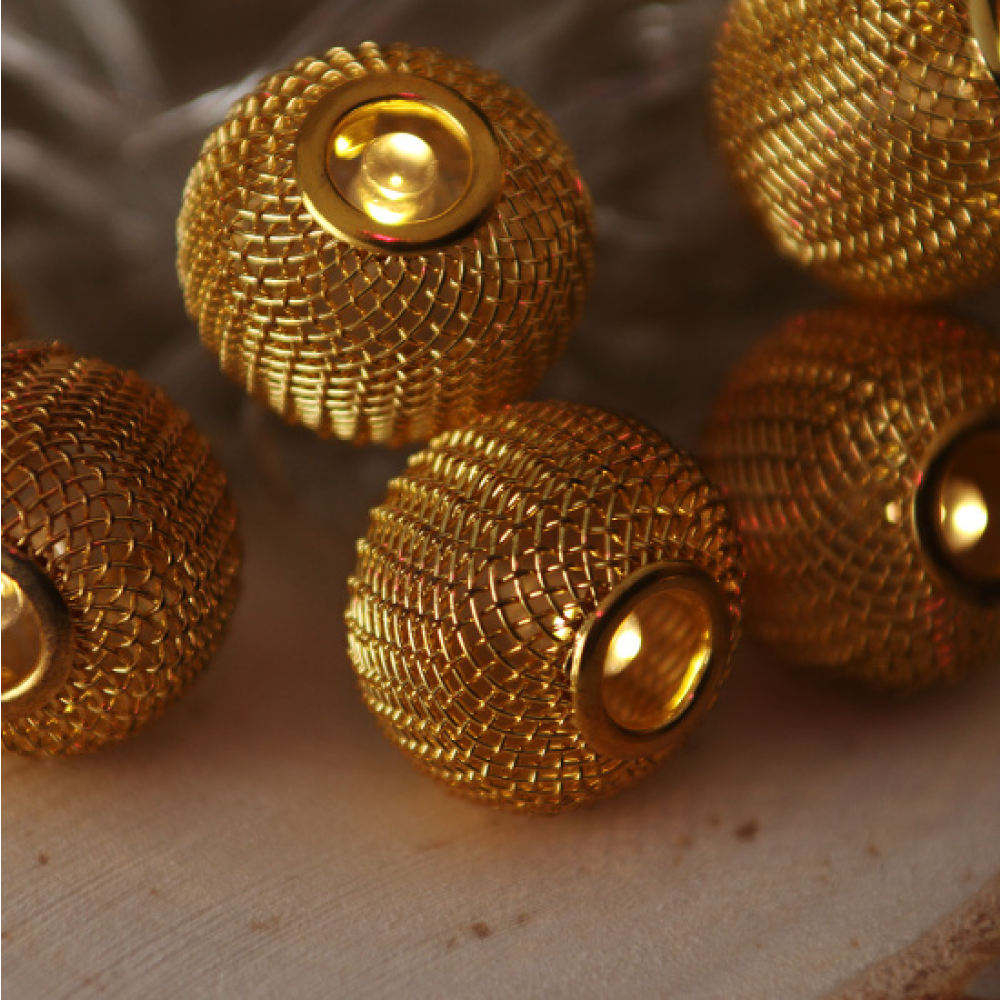 Гирлянда электрическая LED "Нить" с насадками "Ажурный шар 2", 5 м, тепло-белый - 3