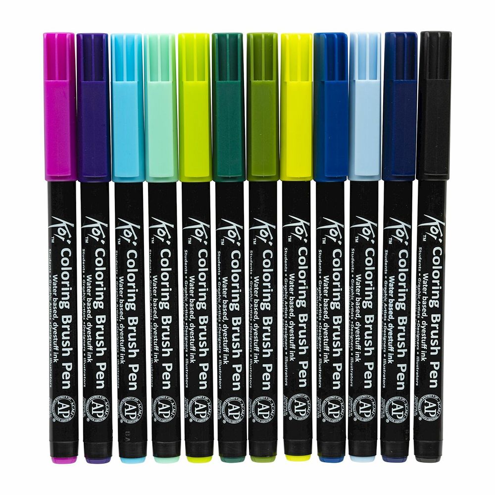 Набор маркеров акварельных "Koi Color Brush", 24 цвета - 3