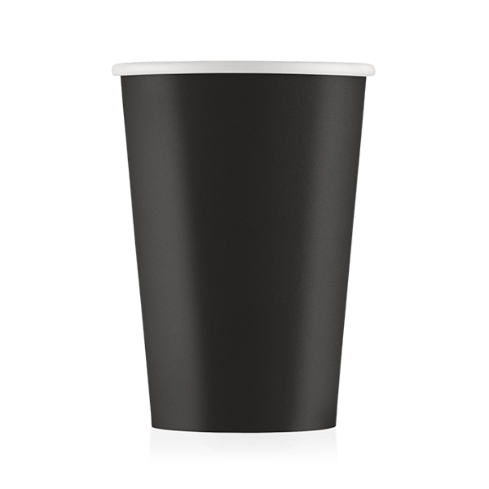 Стакан картонный Ecocups, 50 шт, 400 мл, черный