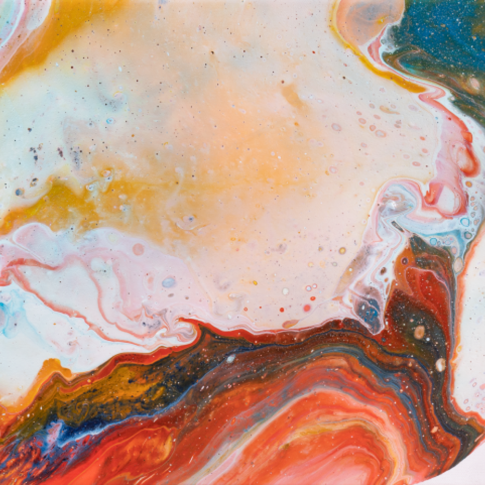 Краски акриловые для пуринга "HIMI", цвета пустыни, набор из 4 цветов, бутылки - 6